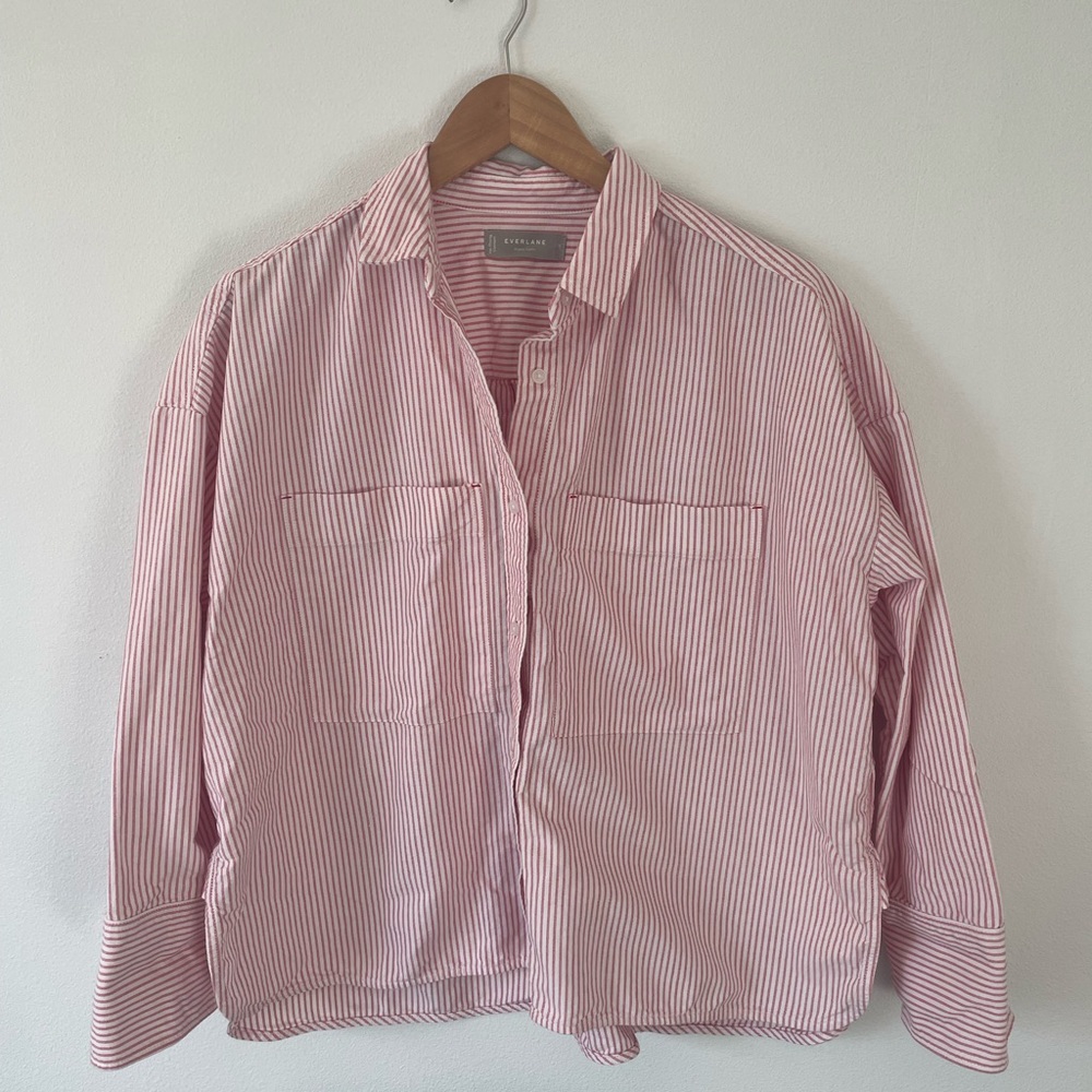 Everlane The Boxy Oxford ❣️ cropped cotton button up ❣️